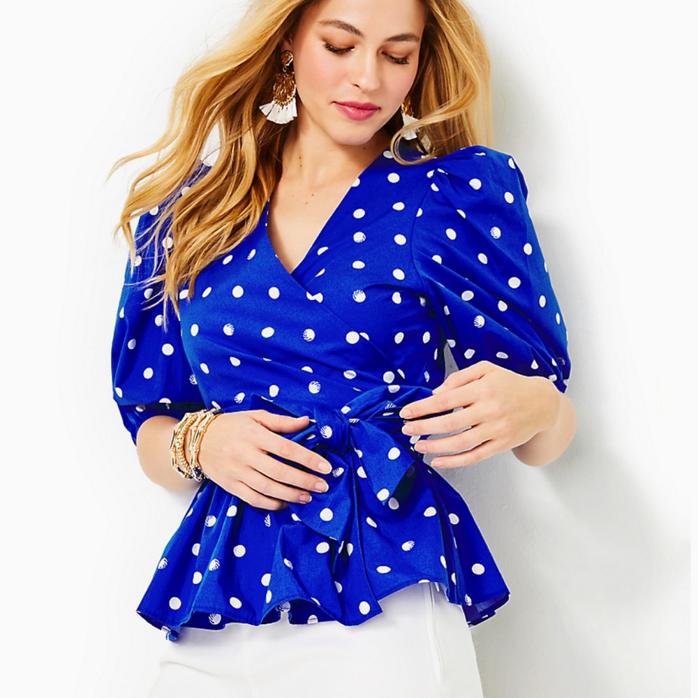 {Lilly Pulitzer} Brand New Kara Cotton Wrap Top